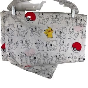 Pokémon Twin Top Flat Sheet Set Pillow Covers Pikachu Snorlax Nintendo 2014